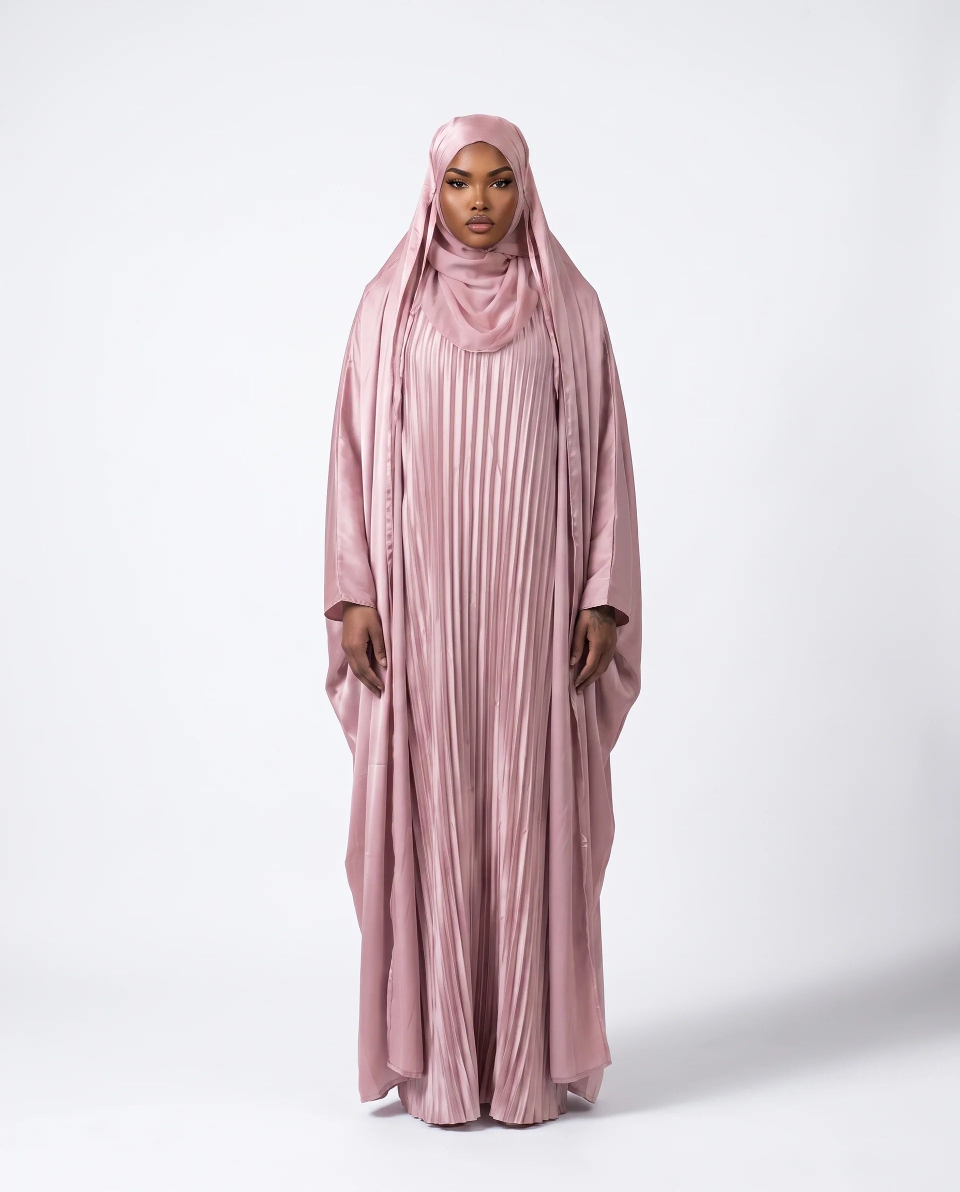 Satin Overhead Abaya Set