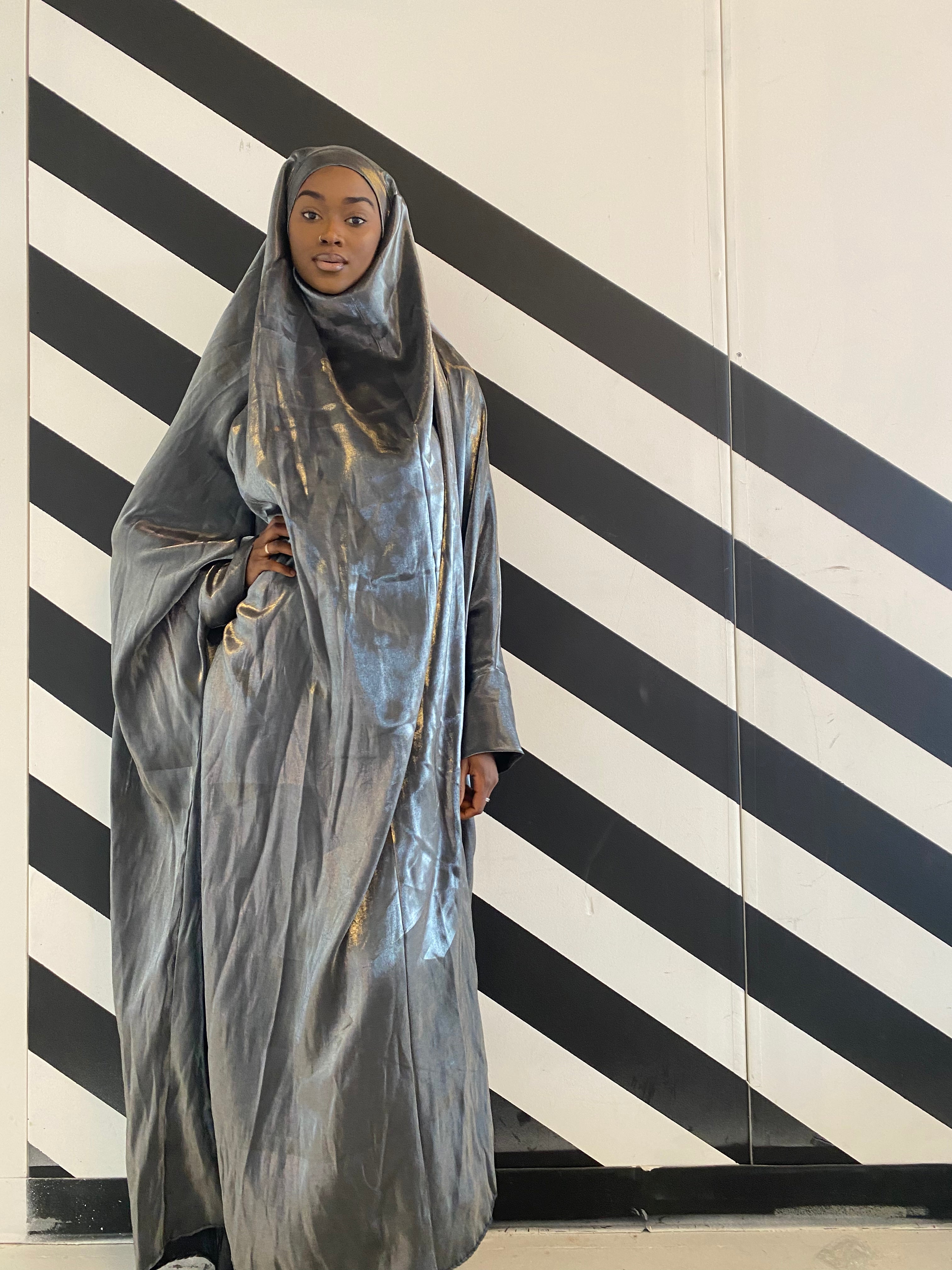 Silver POP Jilbab