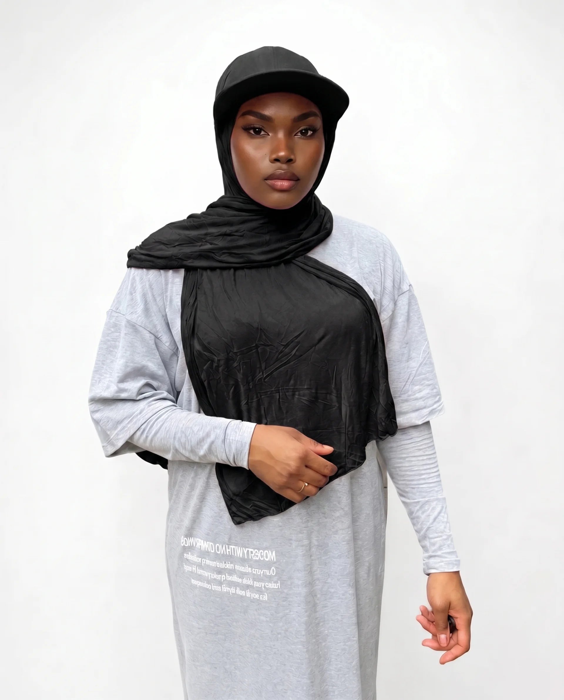 Fitted Cap Jersey Hijab
