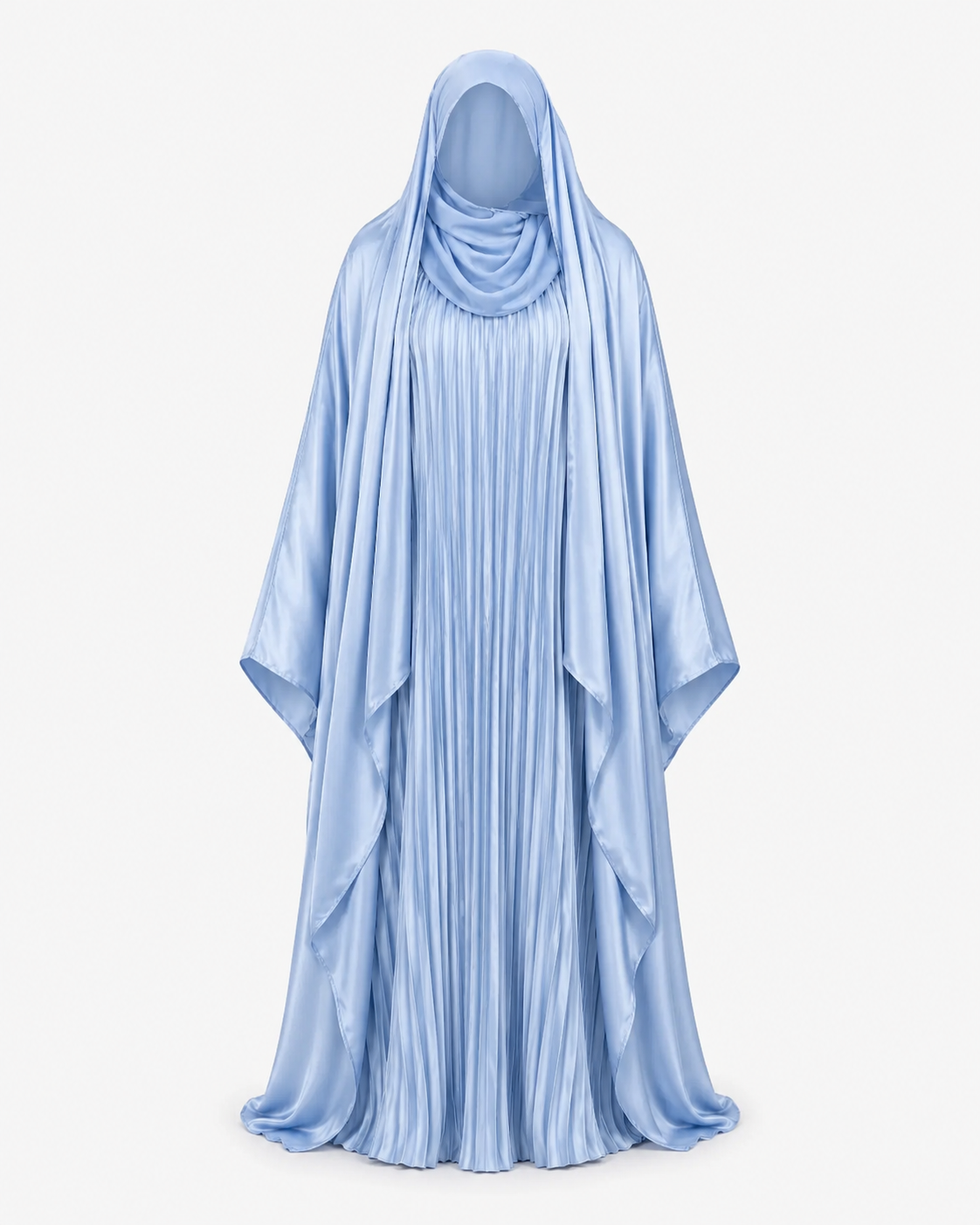 Saudi Satin Overhead Abaya Set