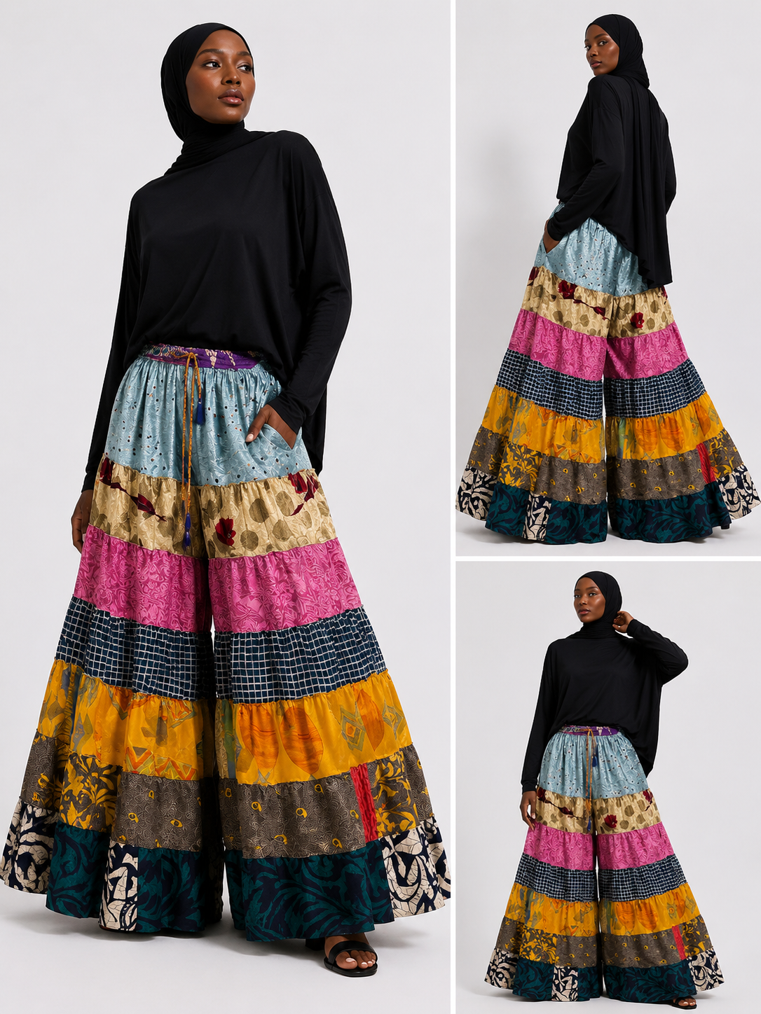 Silk Summer Palazzo Pants
