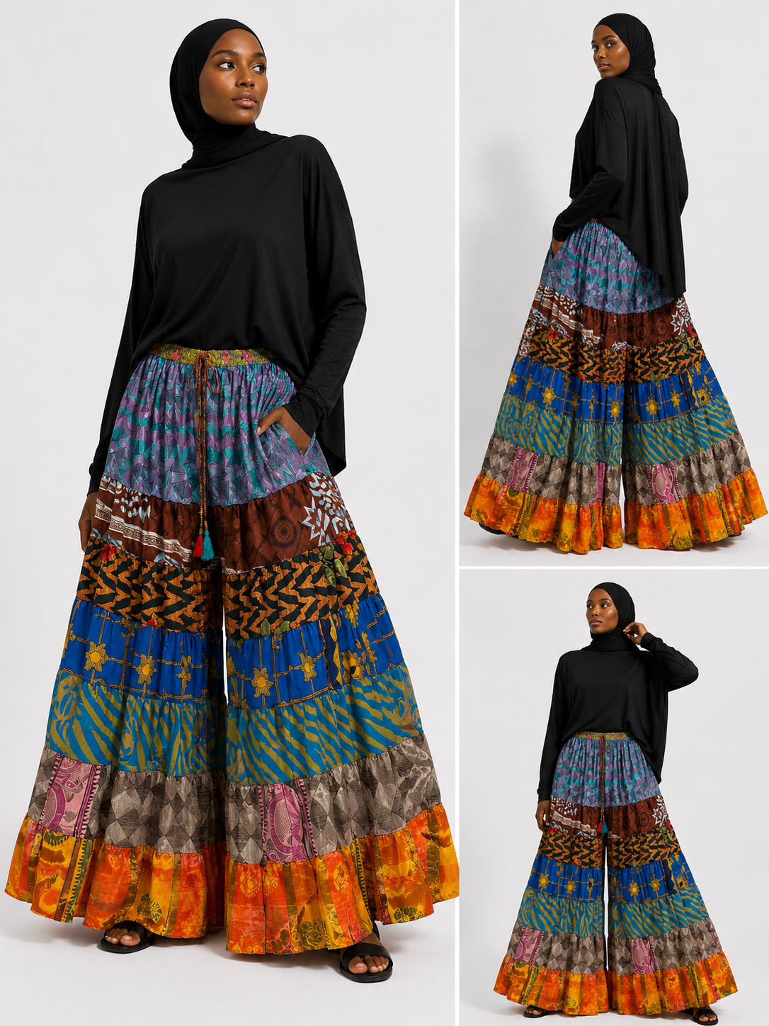 Silk Summer Palazzo Pants