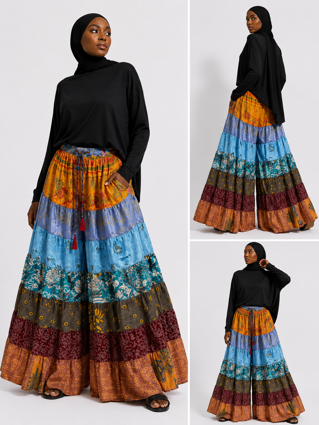 Silk Summer Palazzo Pants