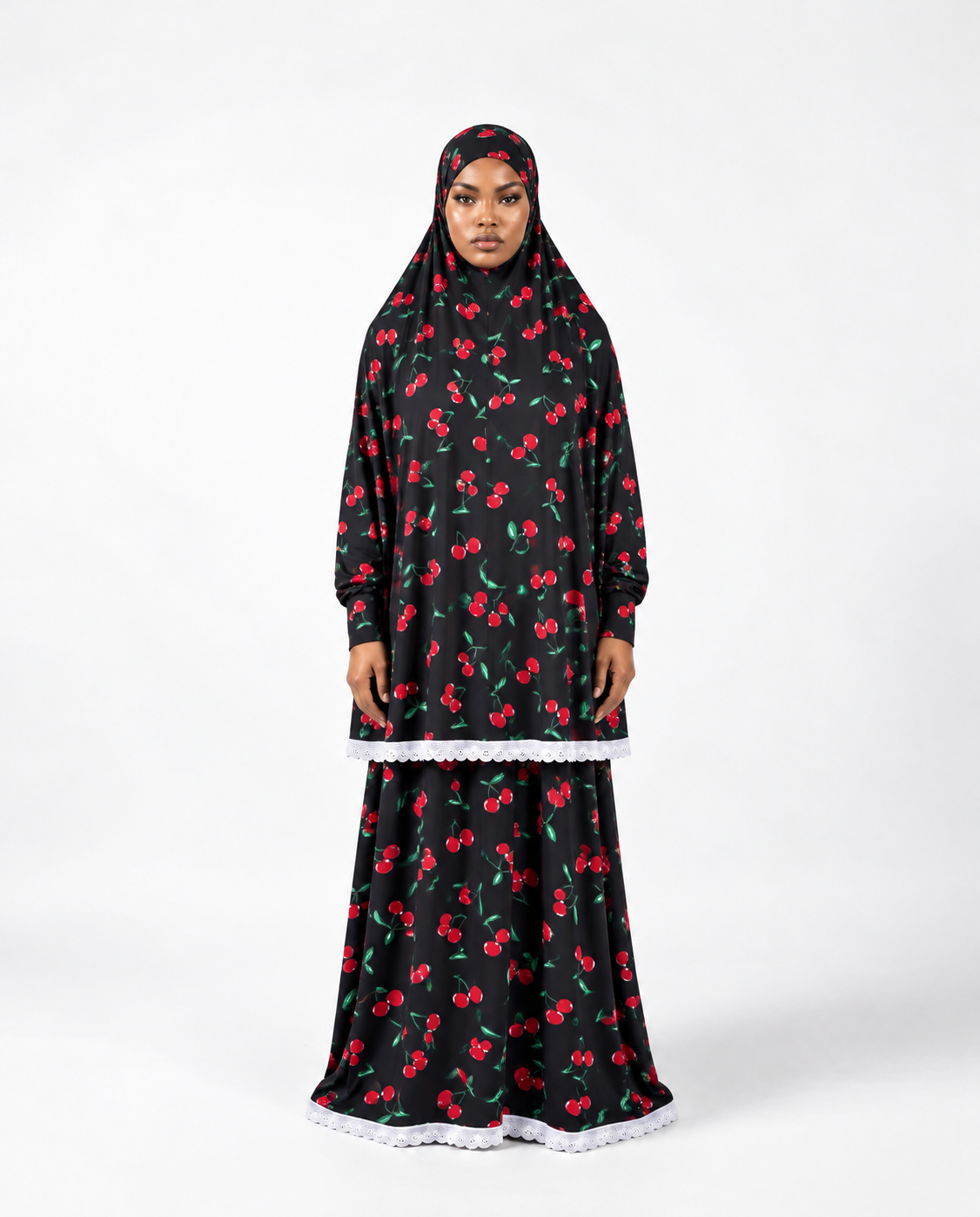2-Piece Printed Jilbab