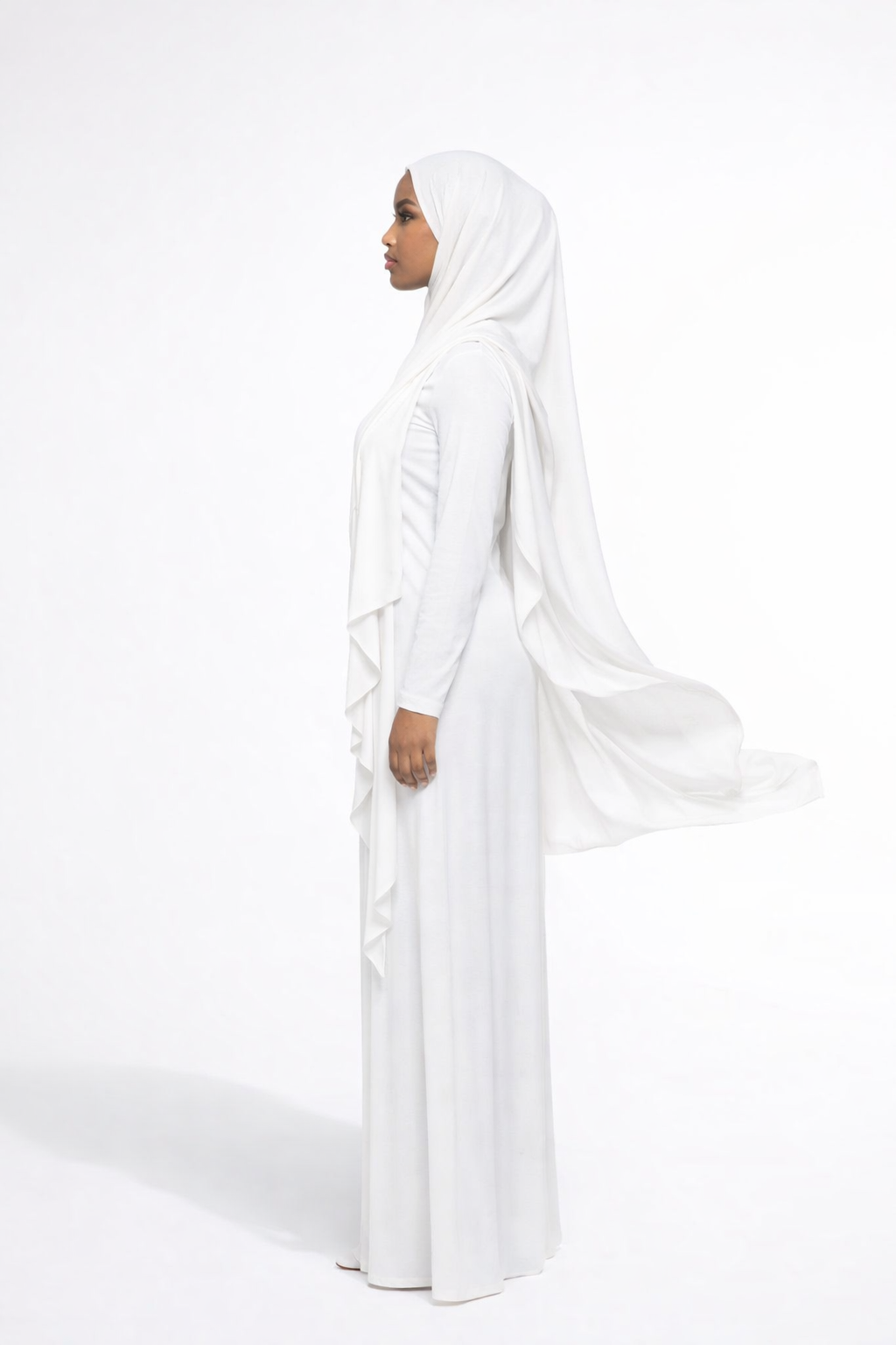 White Draped Tunic Dress