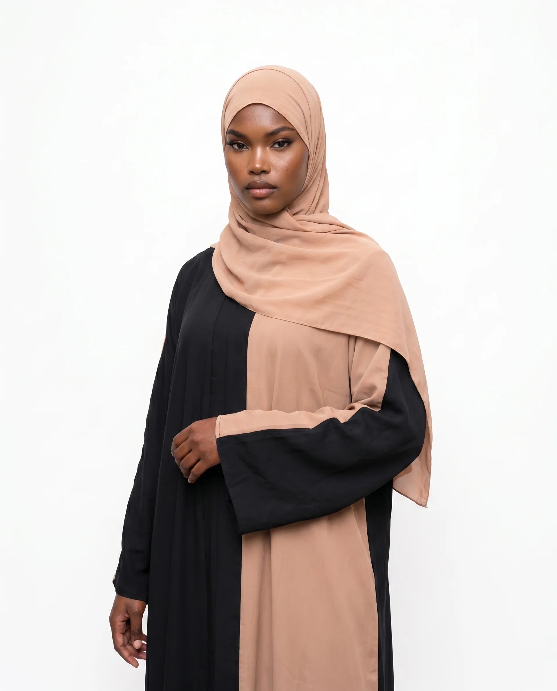 Color Block Abaya Set