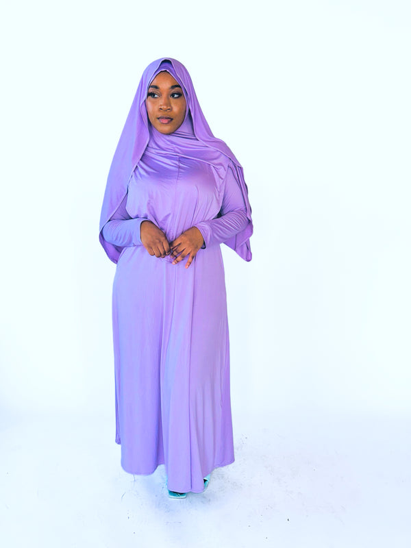 Lavender Pleated Overgarment Set
