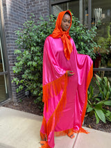 Pink/Orange Fringe Kaftan