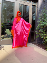 Pink/Orange Fringe Kaftan