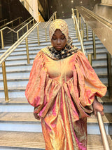 Boubou Draped Dress - Blue