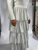 Gray Pleated Skirt