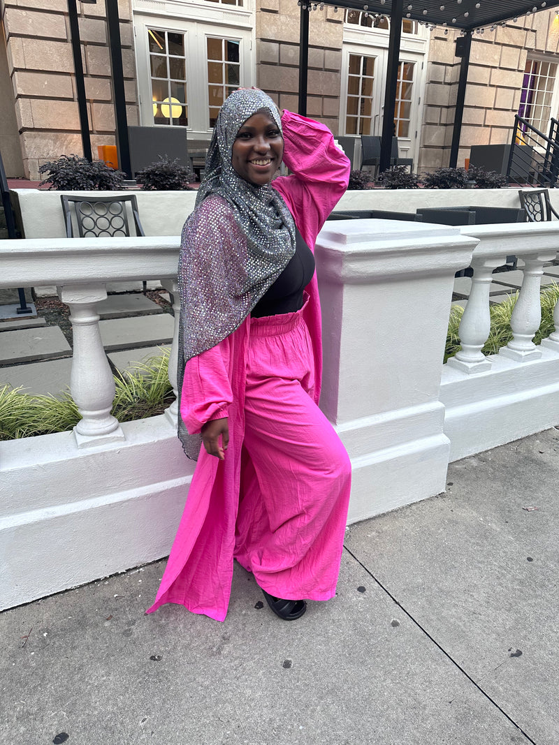 Long Cardigan Pant Set