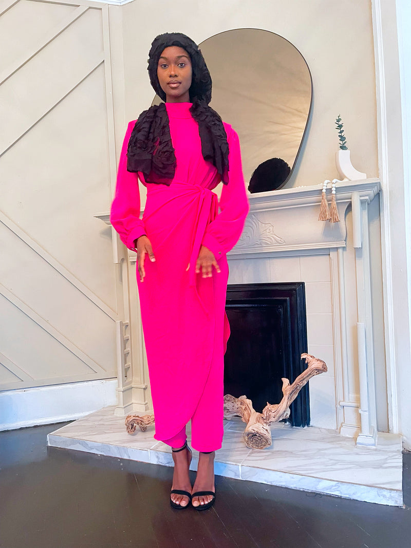 Hot Pink Jumpsuit Set