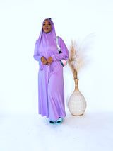Lavender Pleated Overgarment Set