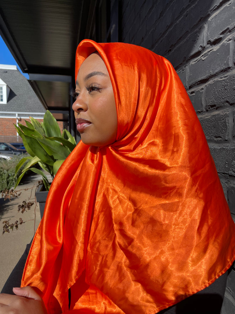 Orange Satin Shayla