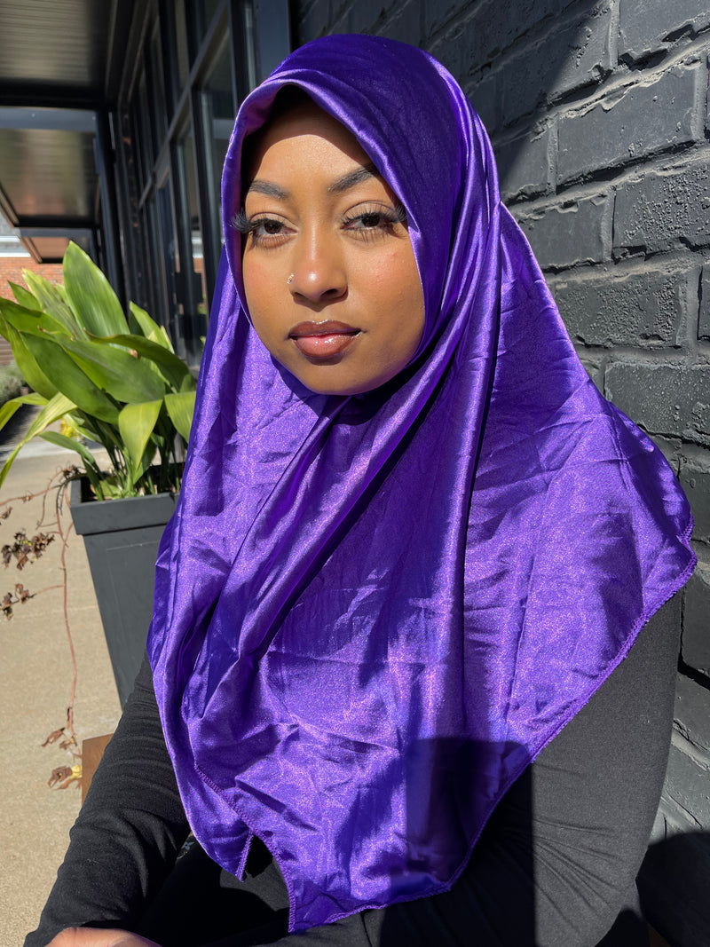 Dark Purple Satin Shayla