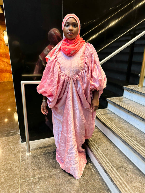 Boubou Draped Dress - Pink