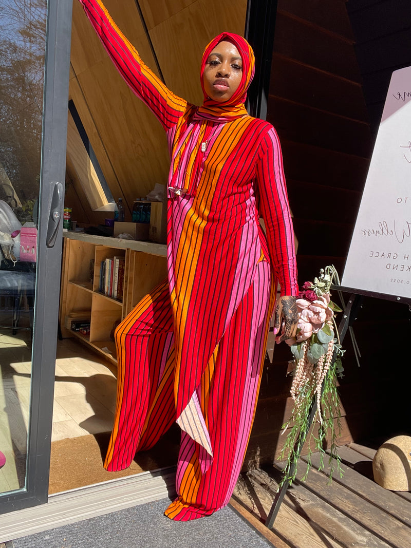 Stripe Jersey Print Set