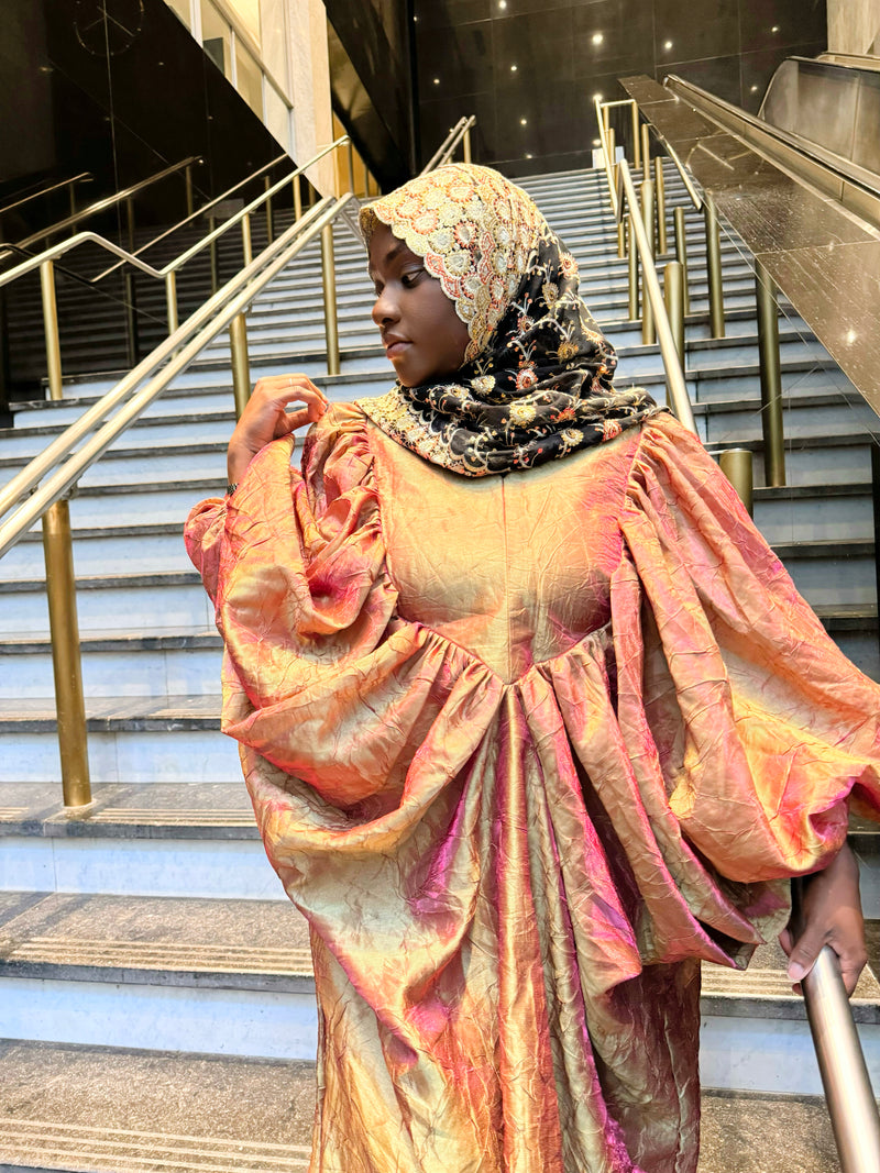 Boubou Draped Dress - Blue