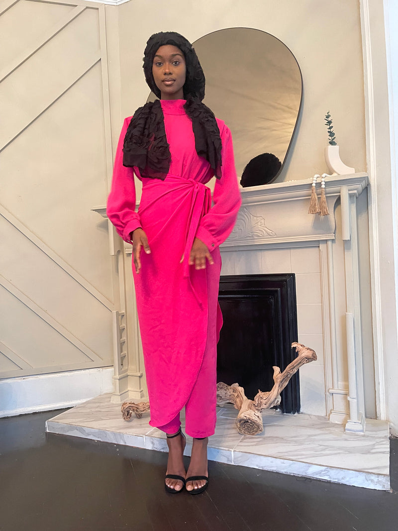 Hot Pink Jumpsuit Set