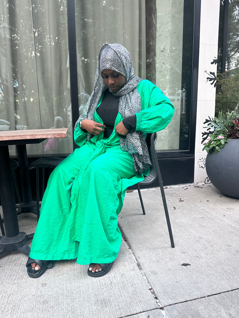 Long Cardigan Pant Set