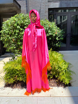 Pink/Orange Fringe Kaftan
