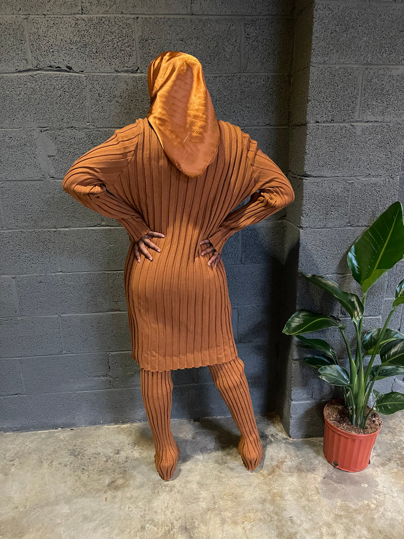 Brown Knitted Pants Only