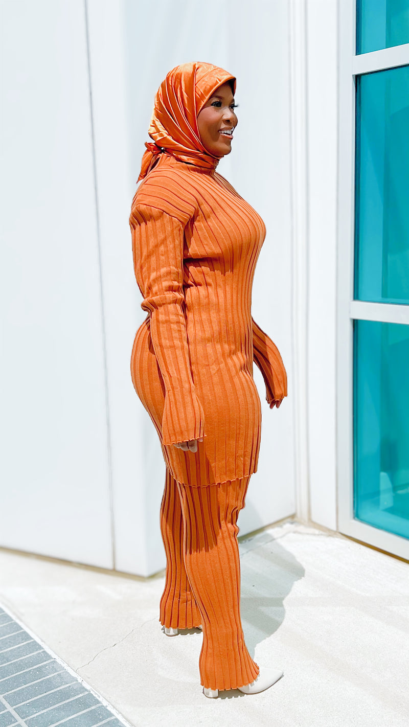 Brown Knitted Pants Only