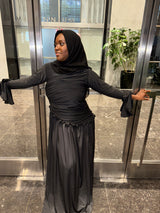 Stretch Scrunch Dress - Black*