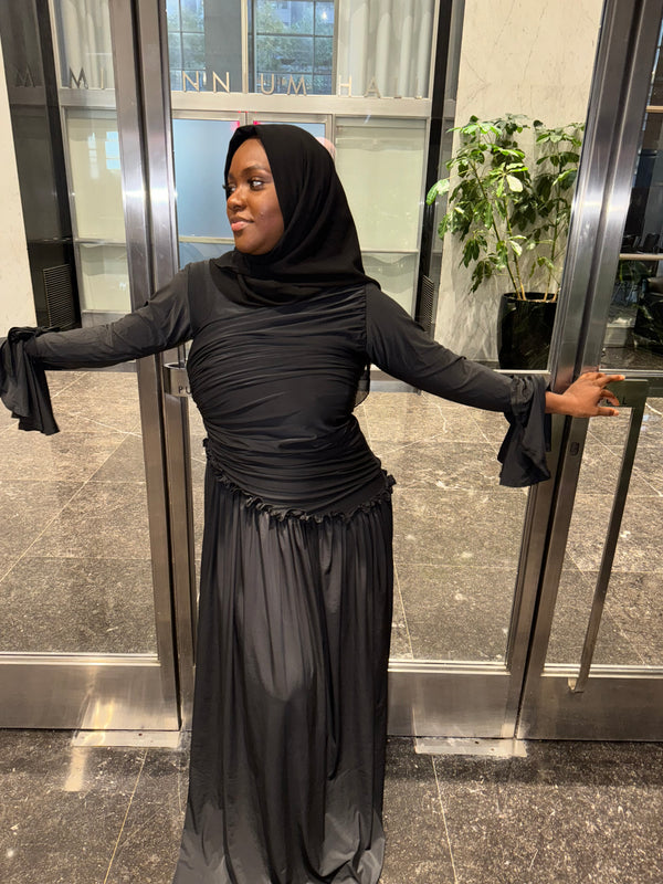 Stretch Scrunch Dress - Black*