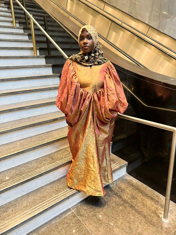 Boubou Draped Dress - Brown