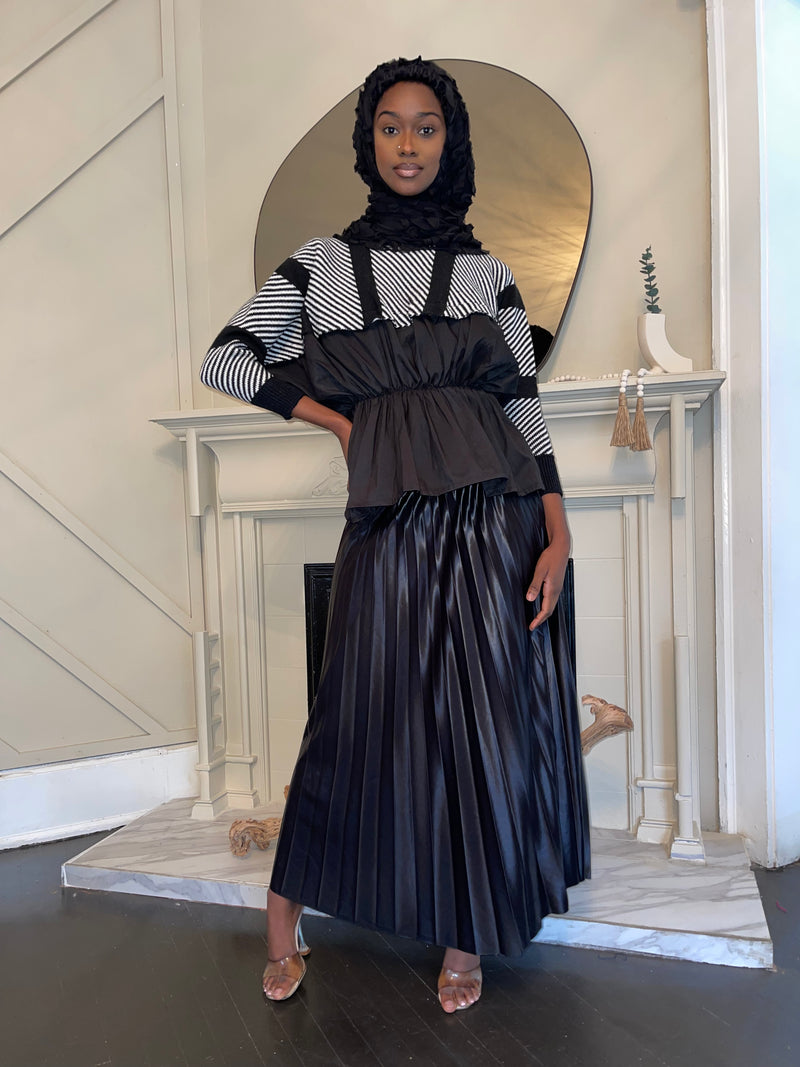Black Pleated Skirt