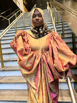 Boubou Draped Dress - Blue