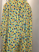 Yellow Flowers & Gem Print Kaftan