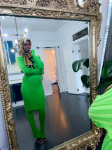 Green Knitted Sweater Set