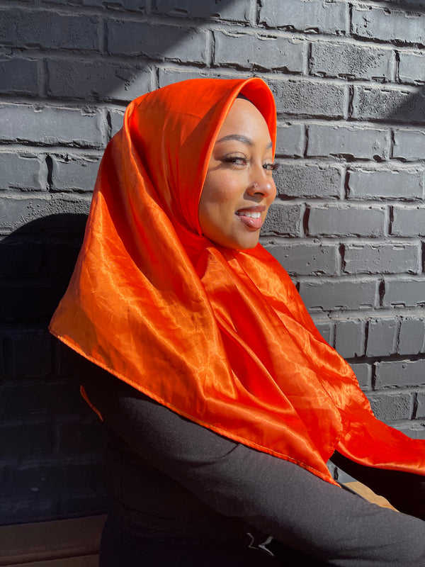 Orange Satin Shayla