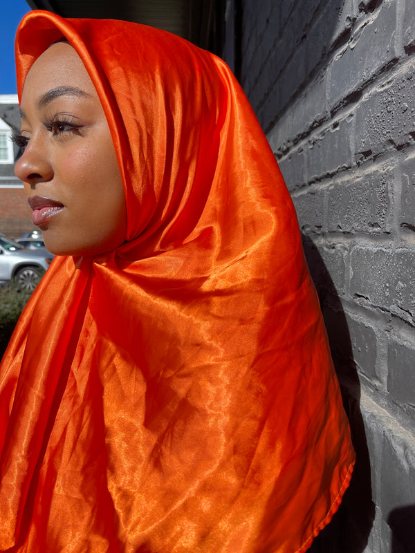 Orange Satin Shayla
