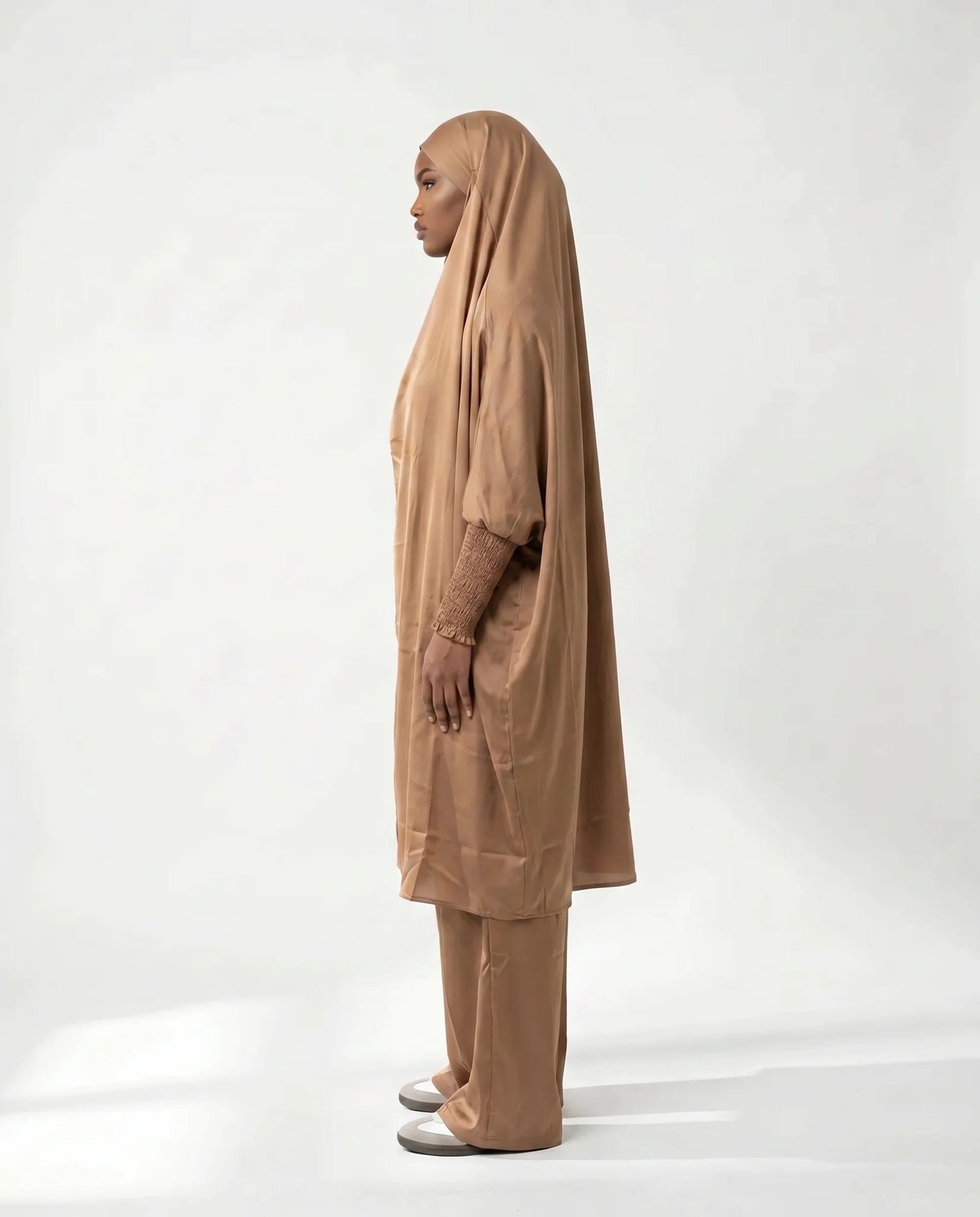 Satin Scrunch Jilbab Set