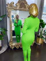 Green Knitted Sweater Set