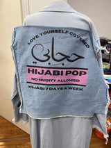 Oversized Denim Jacket with print