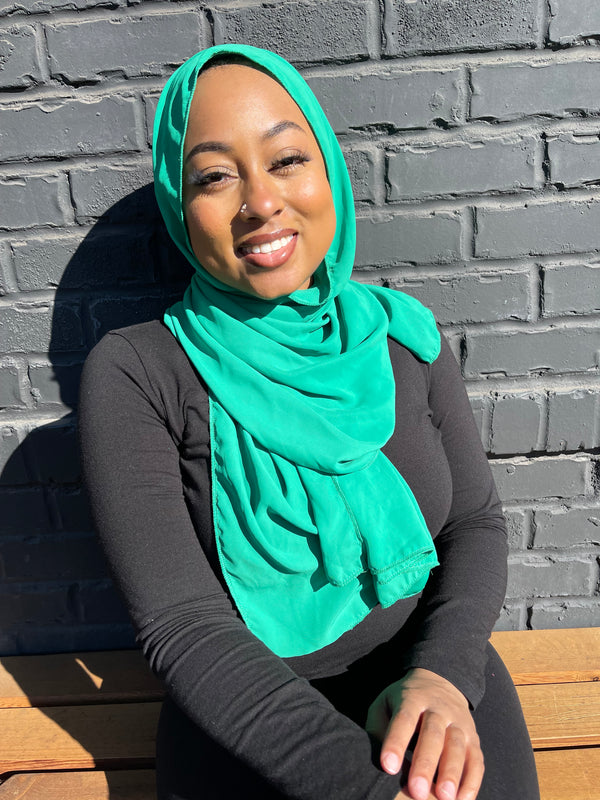 Aqua Chiffon Hijab