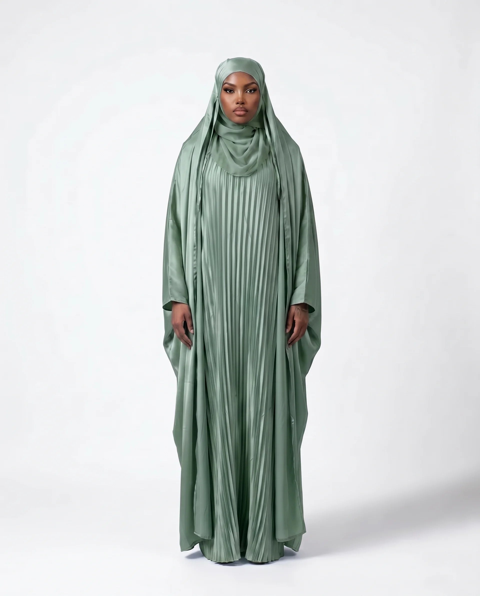 Satin Overhead Abaya Set