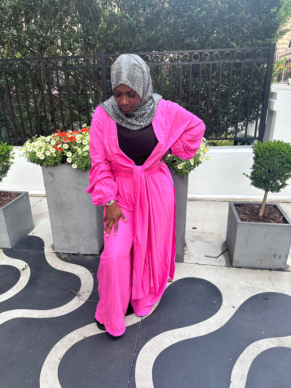 Long Cardigan Pant Set