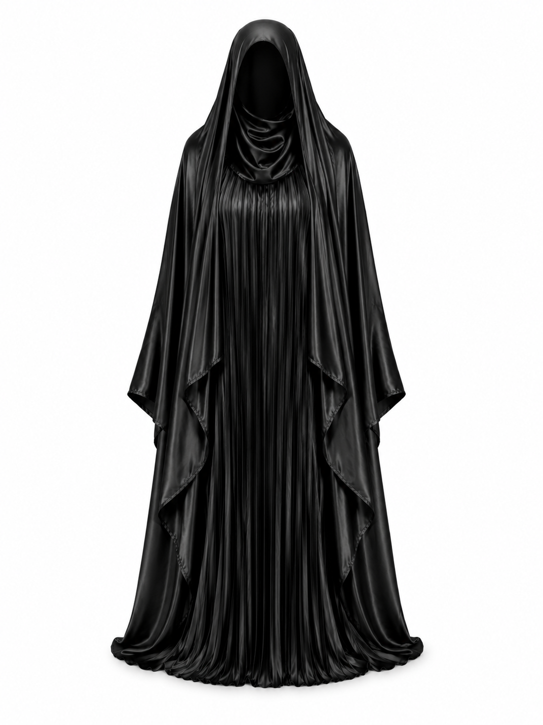 Saudi Satin Overhead Abaya Set
