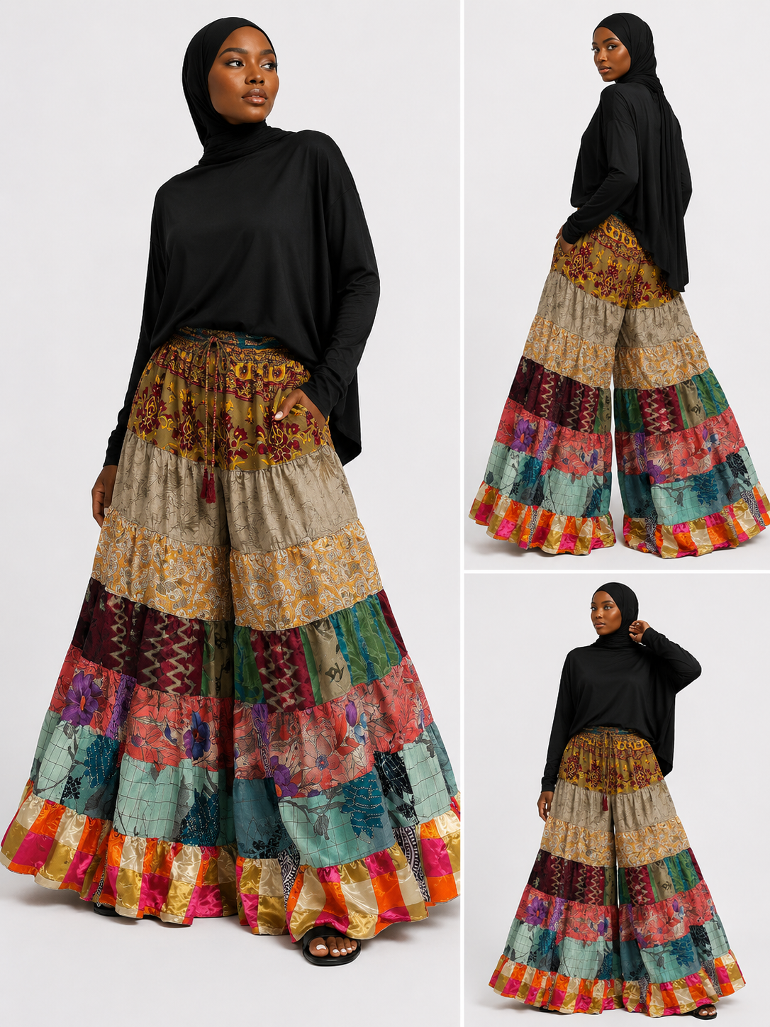 Silk Summer Palazzo Pants