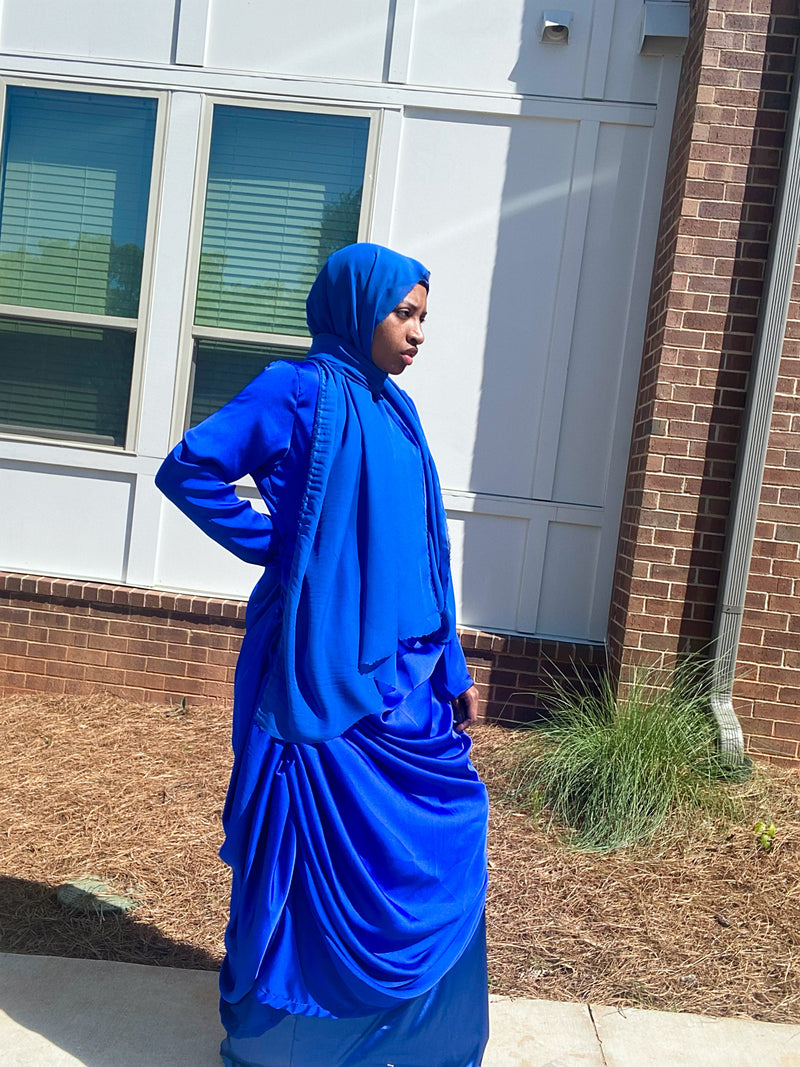 Royalty Blue Draped Dress