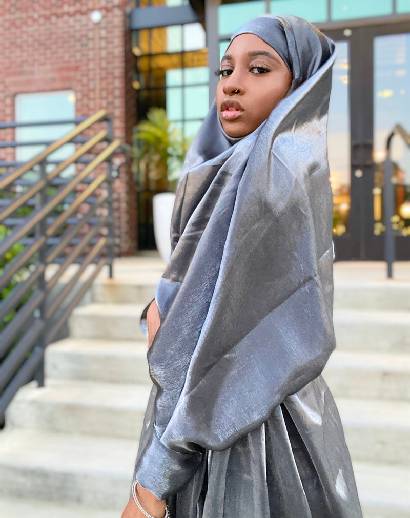 Silver POP Jilbab