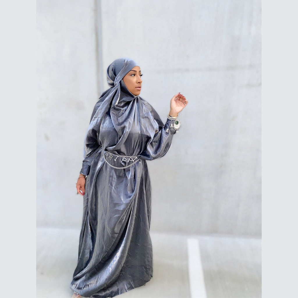 Silver POP Jilbab