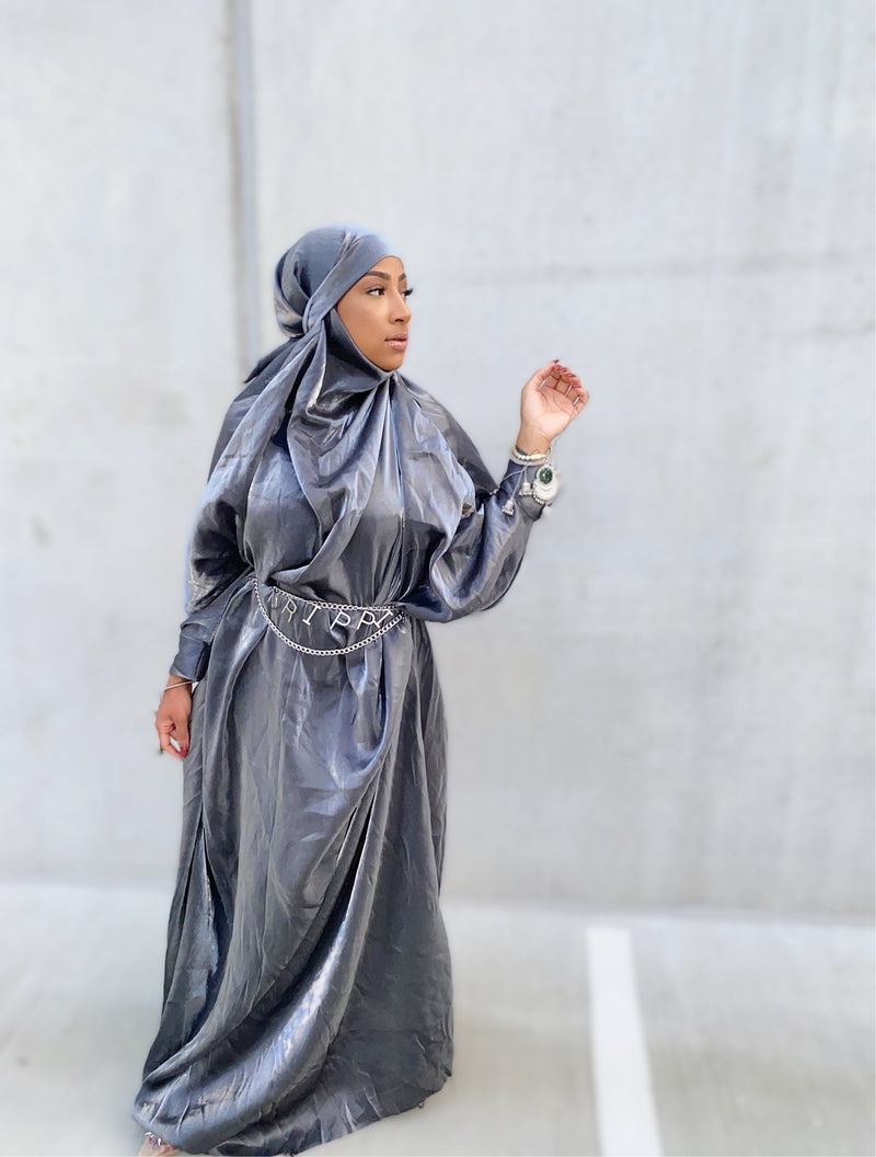 Silver POP Jilbab