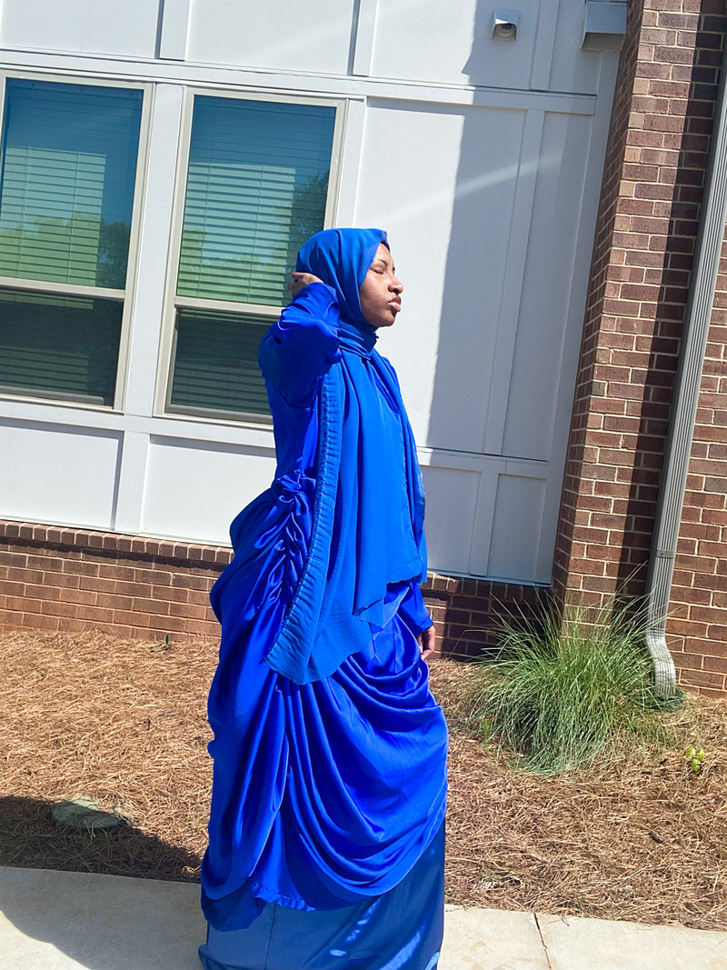 Royalty Blue Draped Dress